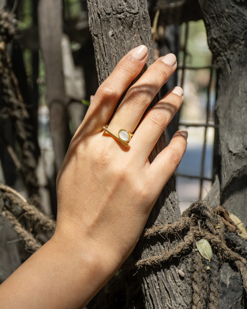 Pearl Slant Ring - Image 2