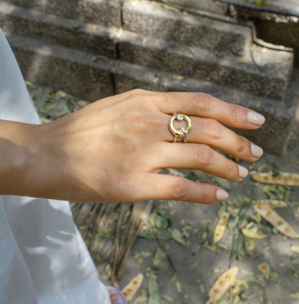 Golden Toned Harmony  Ring - Image 3