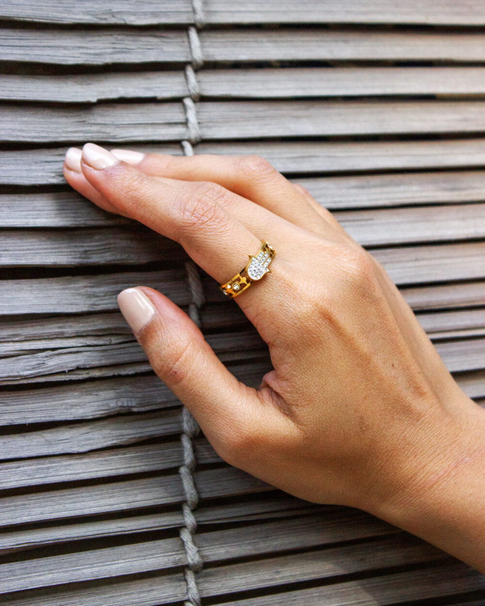 Hamsa Studded Ring - Image 3