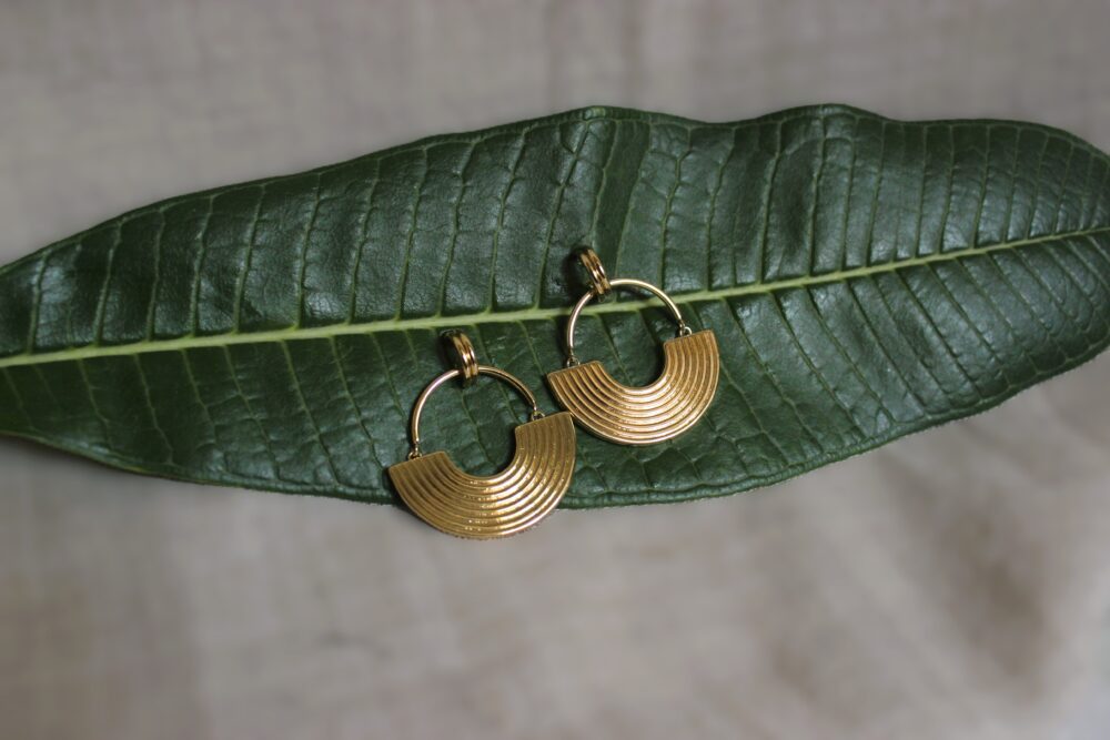 Half Round Dangler Earrings