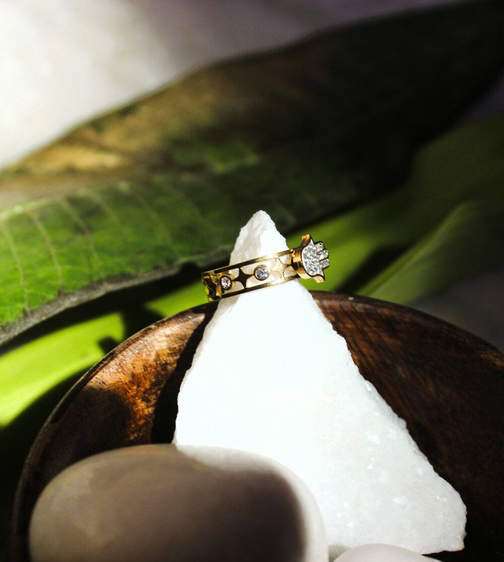 Hamsa Studded Ring