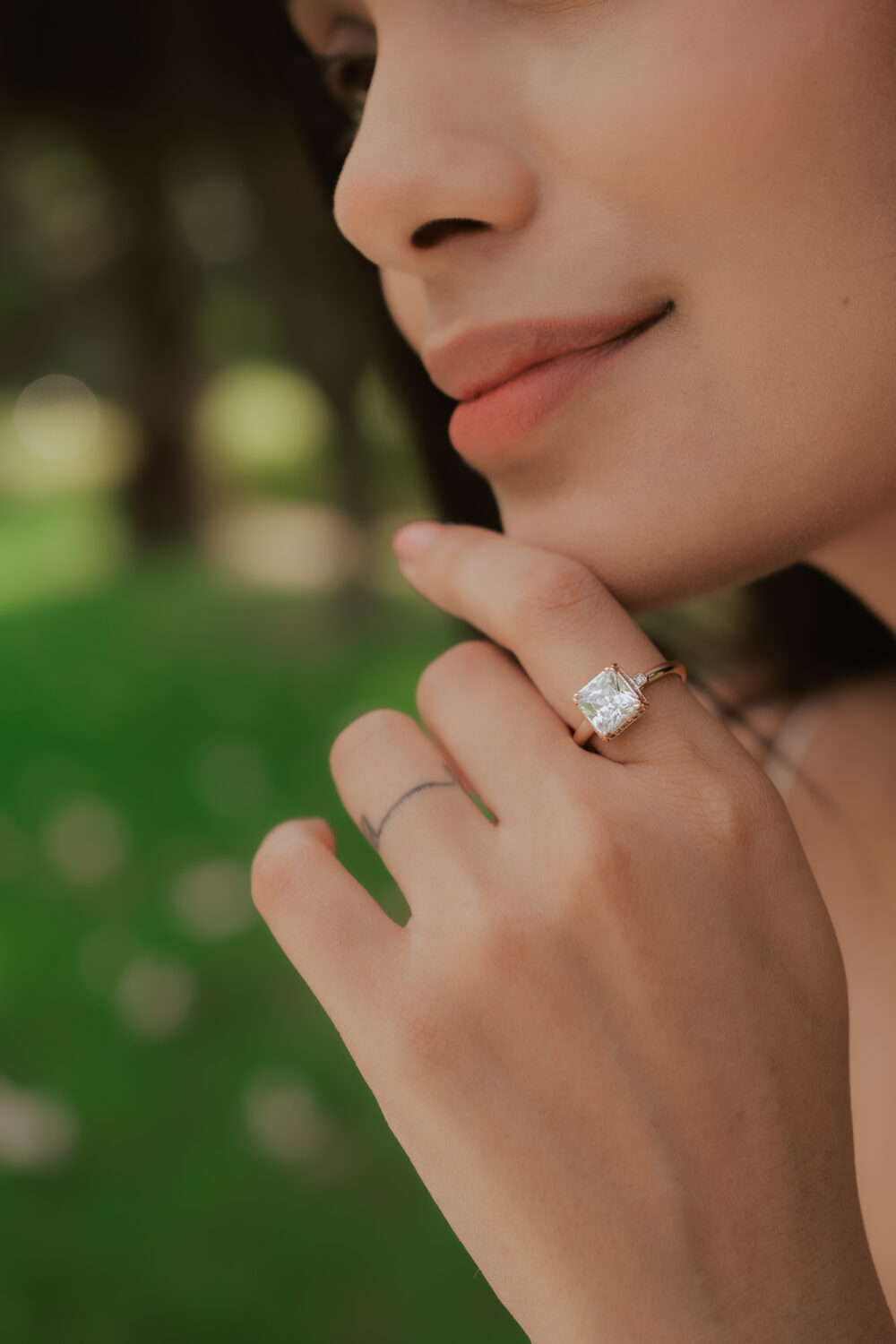 Square Solitaire Ring
